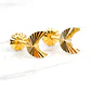 Aros lunas satinadas grandes Oro 18k - Miniatura 4