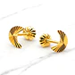 Aros lunas satinadas grandes Oro 18k - Miniatura 5