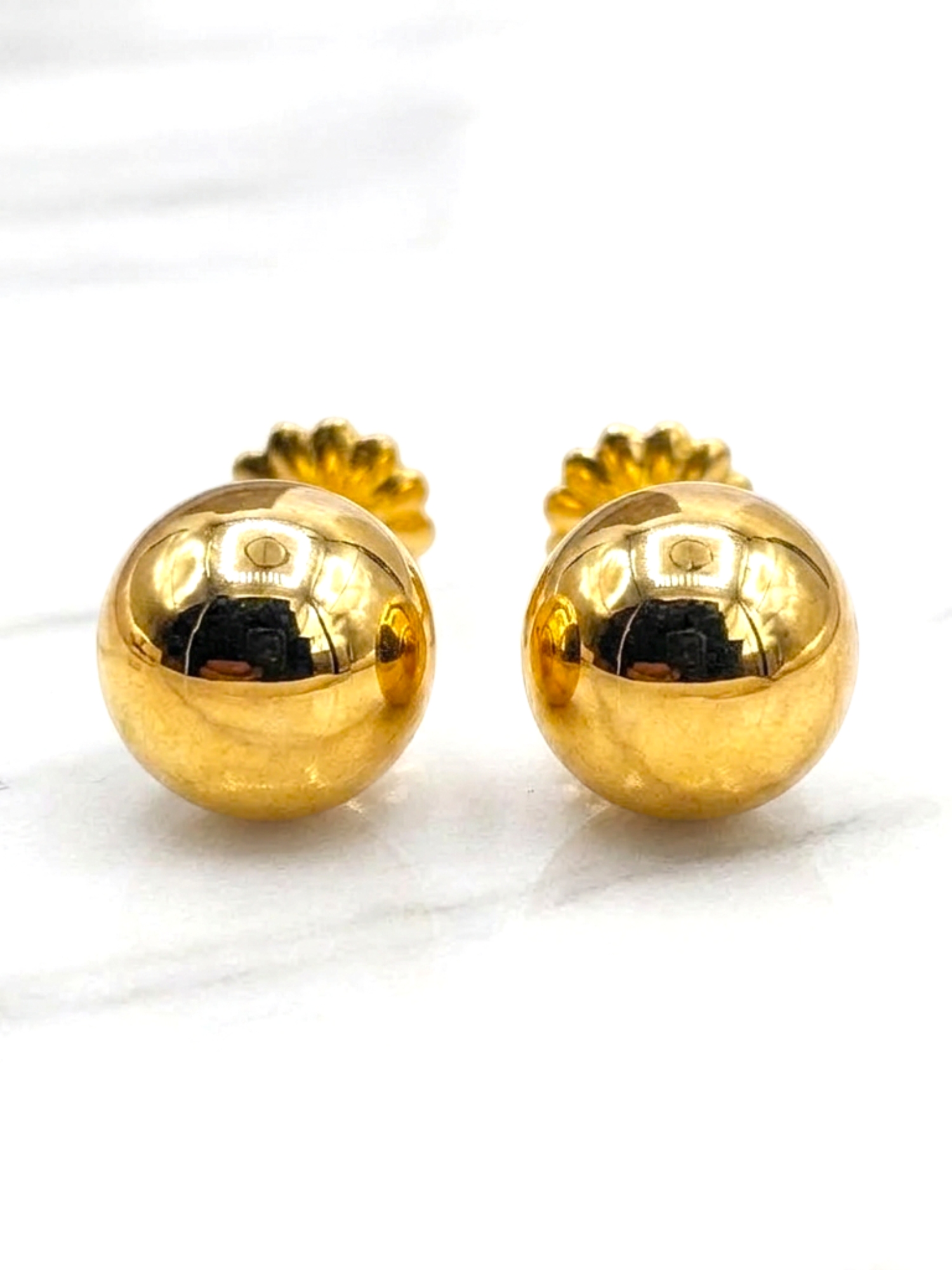 Aros bola 8 mm Oro 18k 1