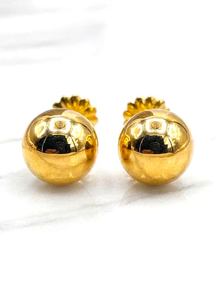 Aros bola 8 mm Oro 18k