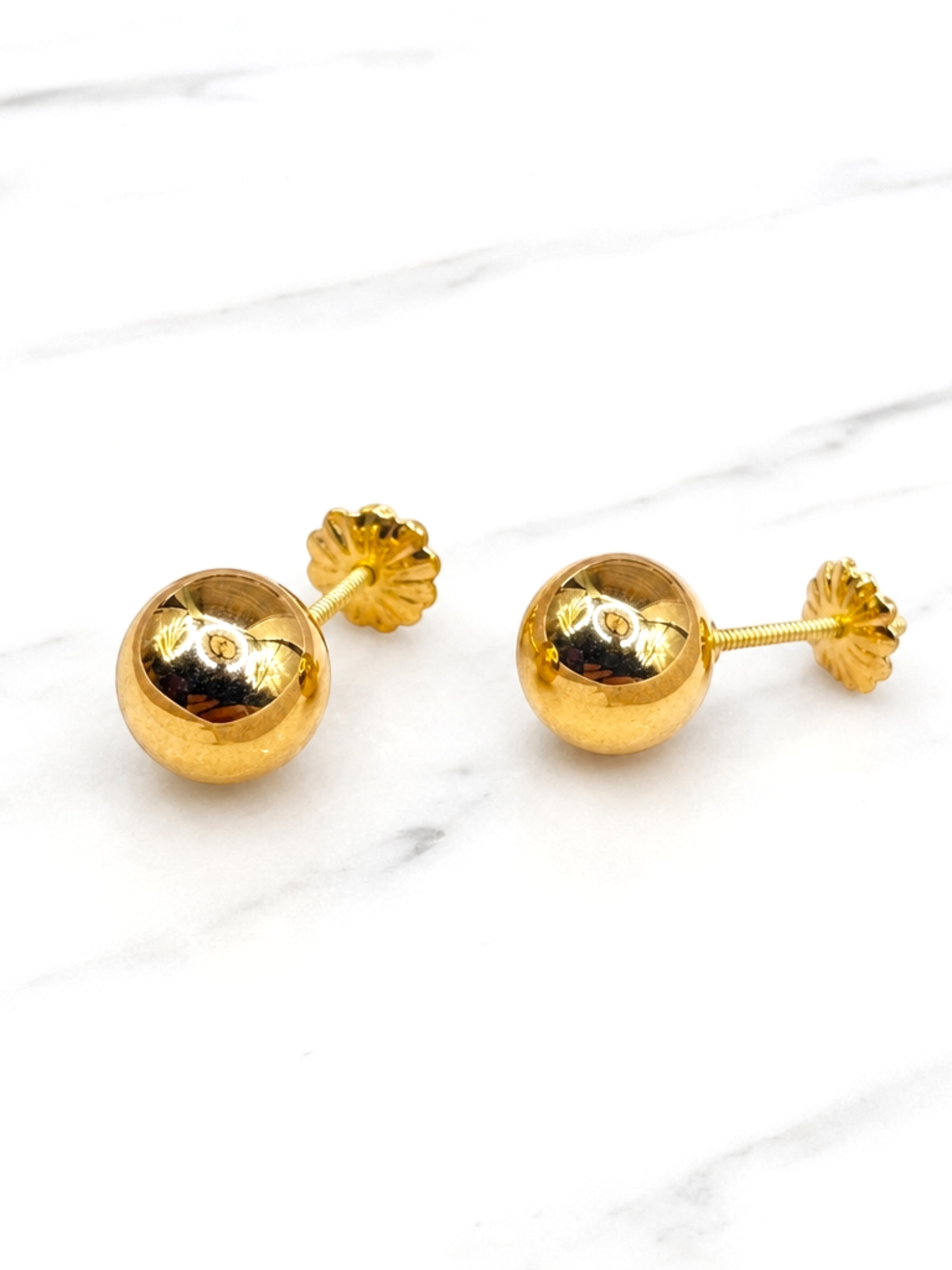 Aros bola 8 mm Oro 18k 3