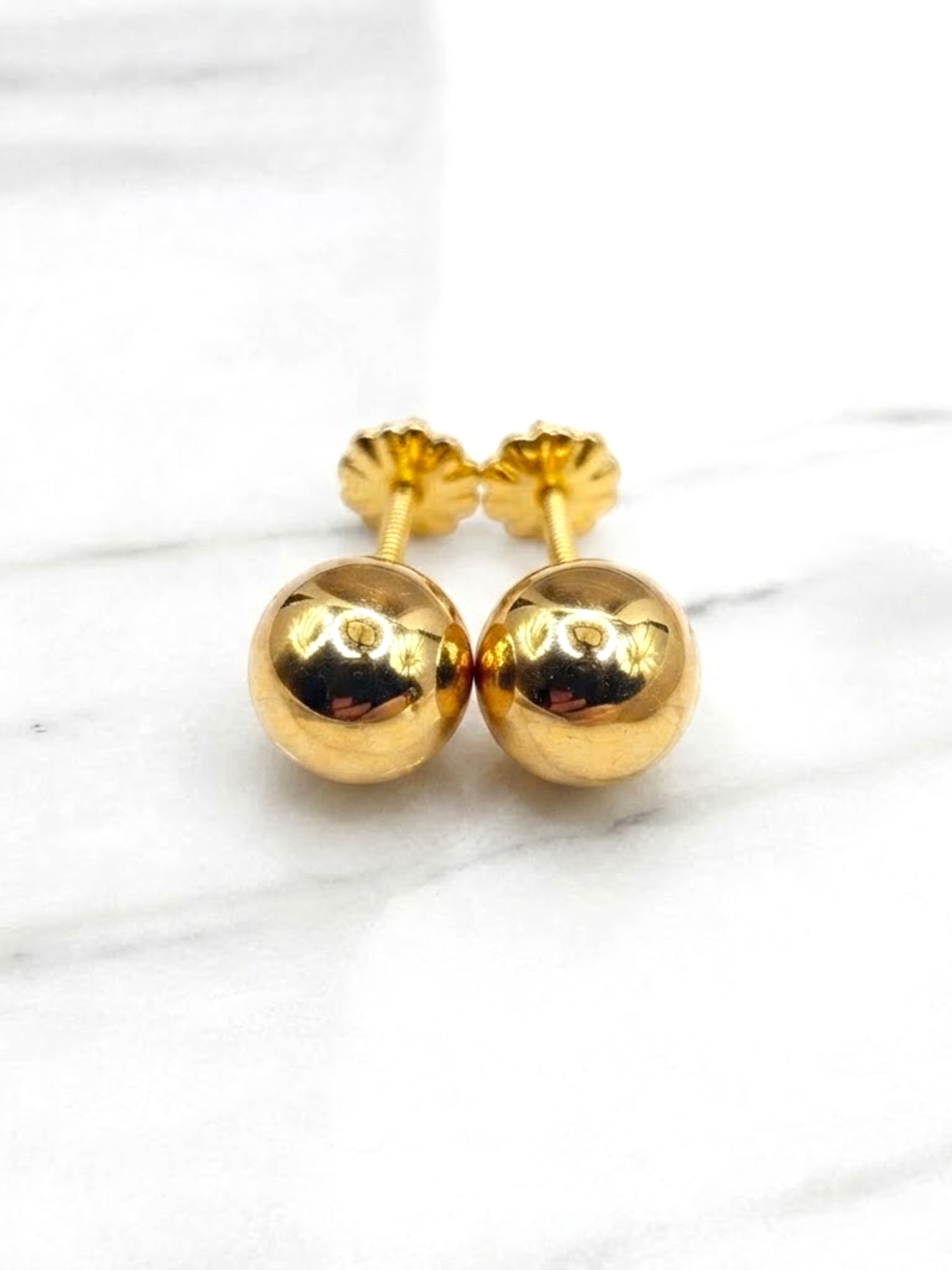 Aros bola 8 mm Oro 18k 5