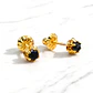 Aros chaton italiano onix chicos Oro 18k - Miniatura 1