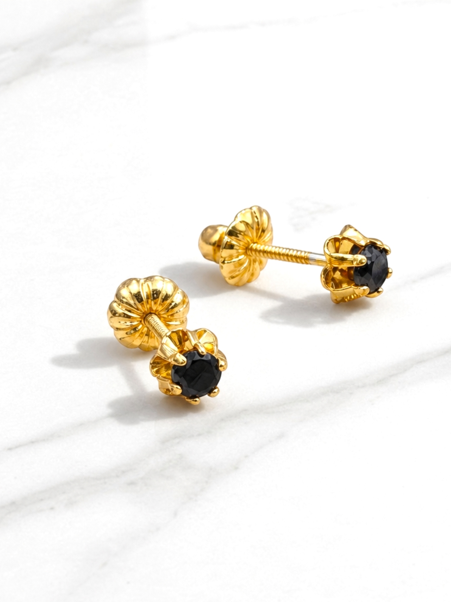 Aros chaton italiano onix chicos Oro 18k 5