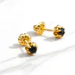 Aros chaton italiano onix chicos Oro 18k - Miniatura 5