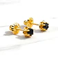 Aros chaton italiano onix chicos Oro 18k - Miniatura 2