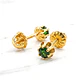 Aros chaton italiano esmeralda chicos Oro 18k - Miniatura 1