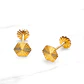 Aros rombo tallados Oro 18k - Miniatura 5