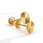 Aros rombo tallados Oro 18k - Miniatura 1