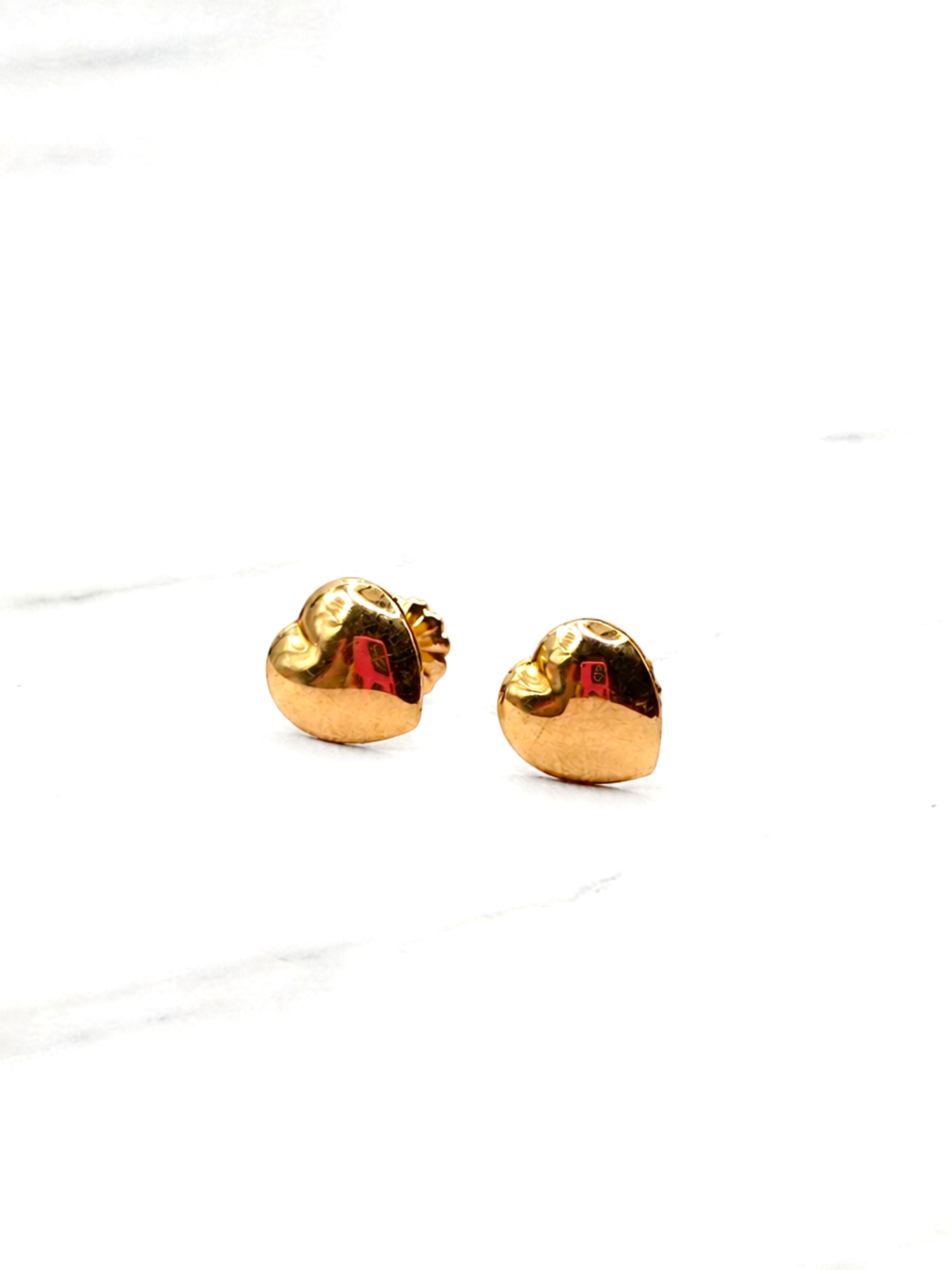 Aros corazón grandes Oro 18k 2