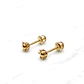Aros pistilo bolita Oro 18k - Miniatura 1