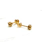 Aros pistilo bolita Oro 18k - Miniatura 3