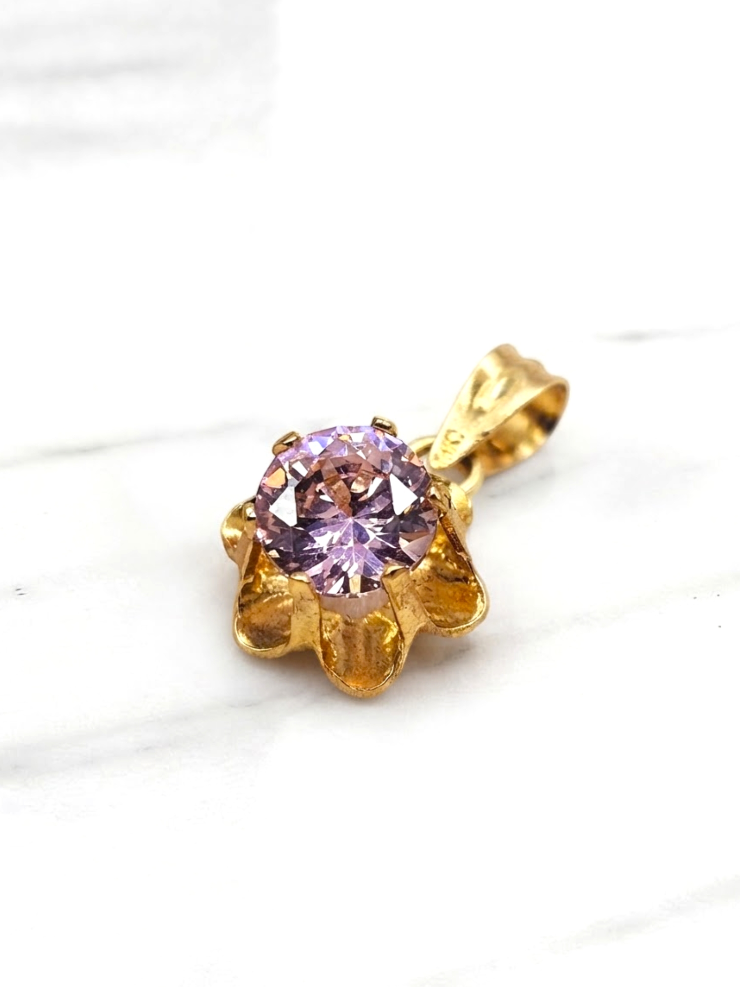 Colgante chatón Italiano 1.5 cm Oro 18k  2