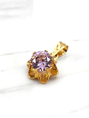 Colgante chatón Italiano 1.5 cm Oro 18k 
