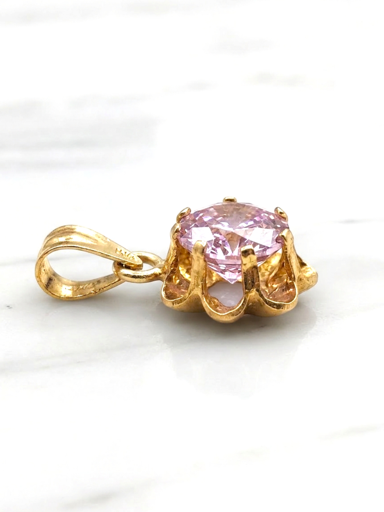 Colgante chatón Italiano 1.5 cm Oro 18k  3