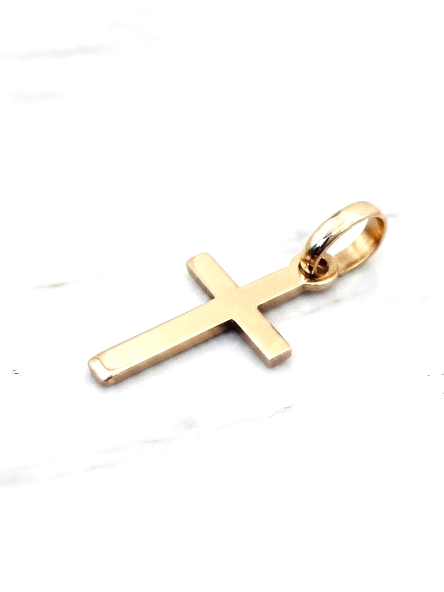Colgante cruz palito mediana Oro 18k 2