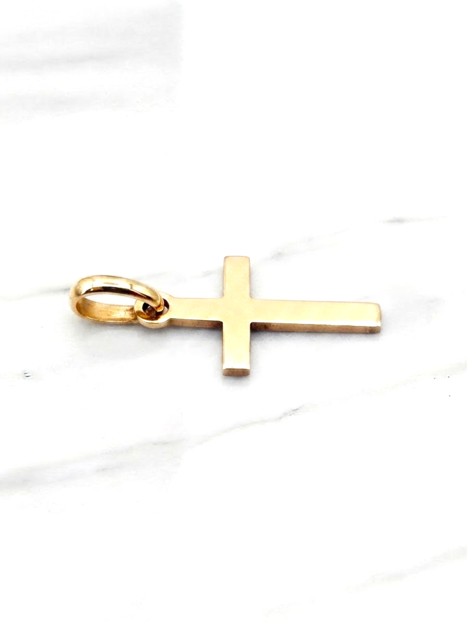 Colgante cruz palito mediana Oro 18k 3