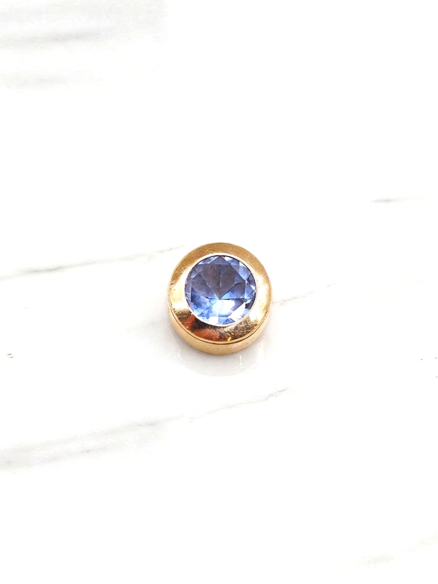 Colgante punto de luz aquamarina mediano Oro 18k 3