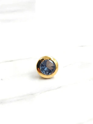 Colgante punto de luz aquamarina mediano Oro 18k