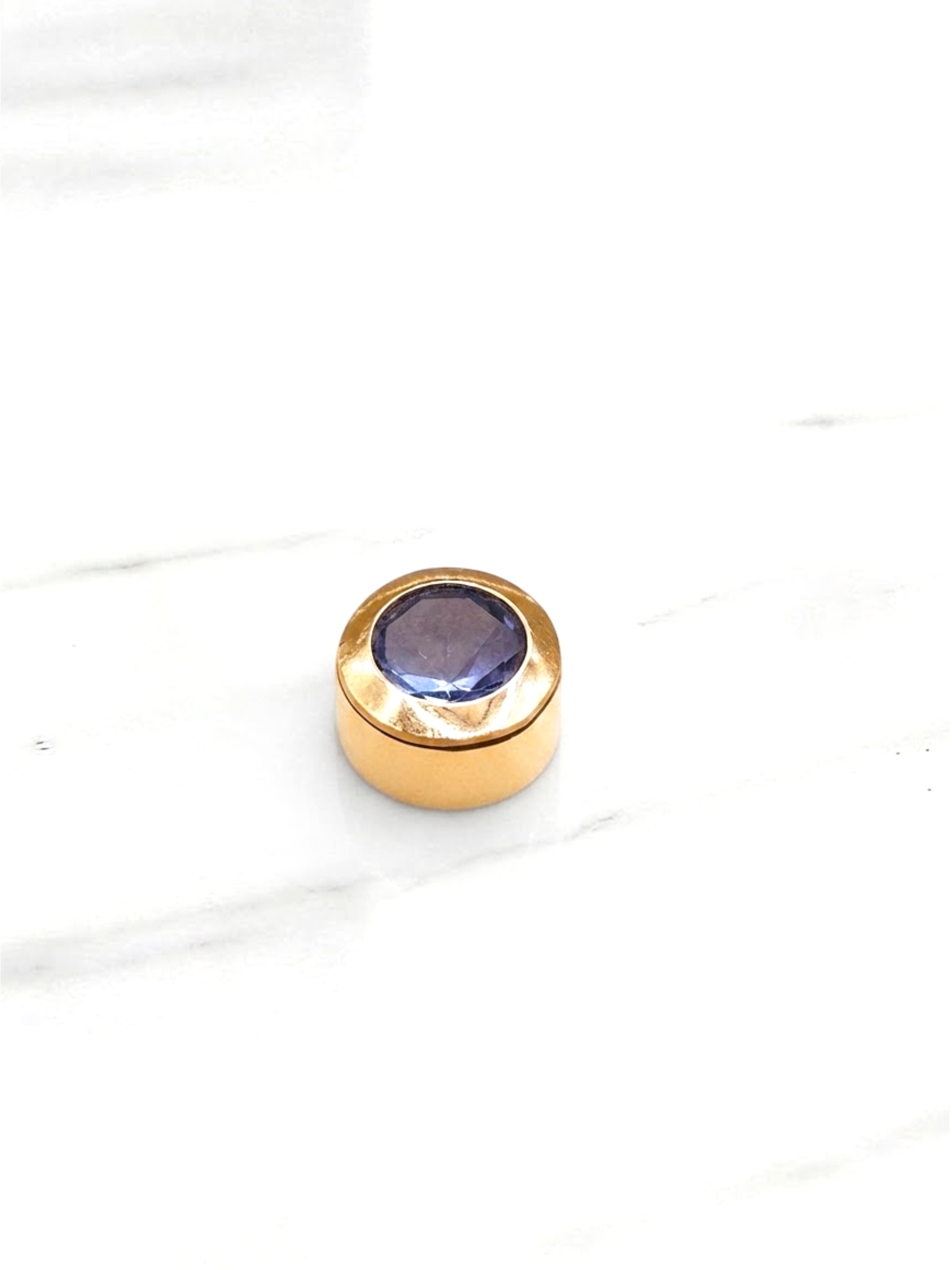 Colgante punto de luz aquamarina mediano Oro 18k 4