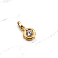 Colgante punto luz 1.1 cm Oro 18k  - Miniatura 3
