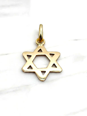 Colgante estrella de David Oro 18k