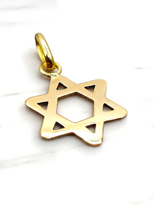 Colgante estrella de David Oro 18k