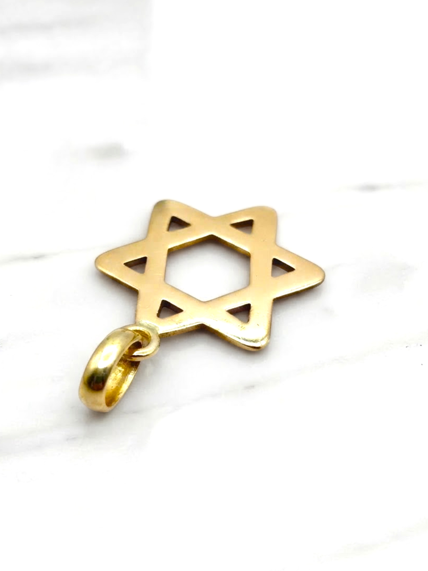 Colgante estrella de David Oro 18k 3