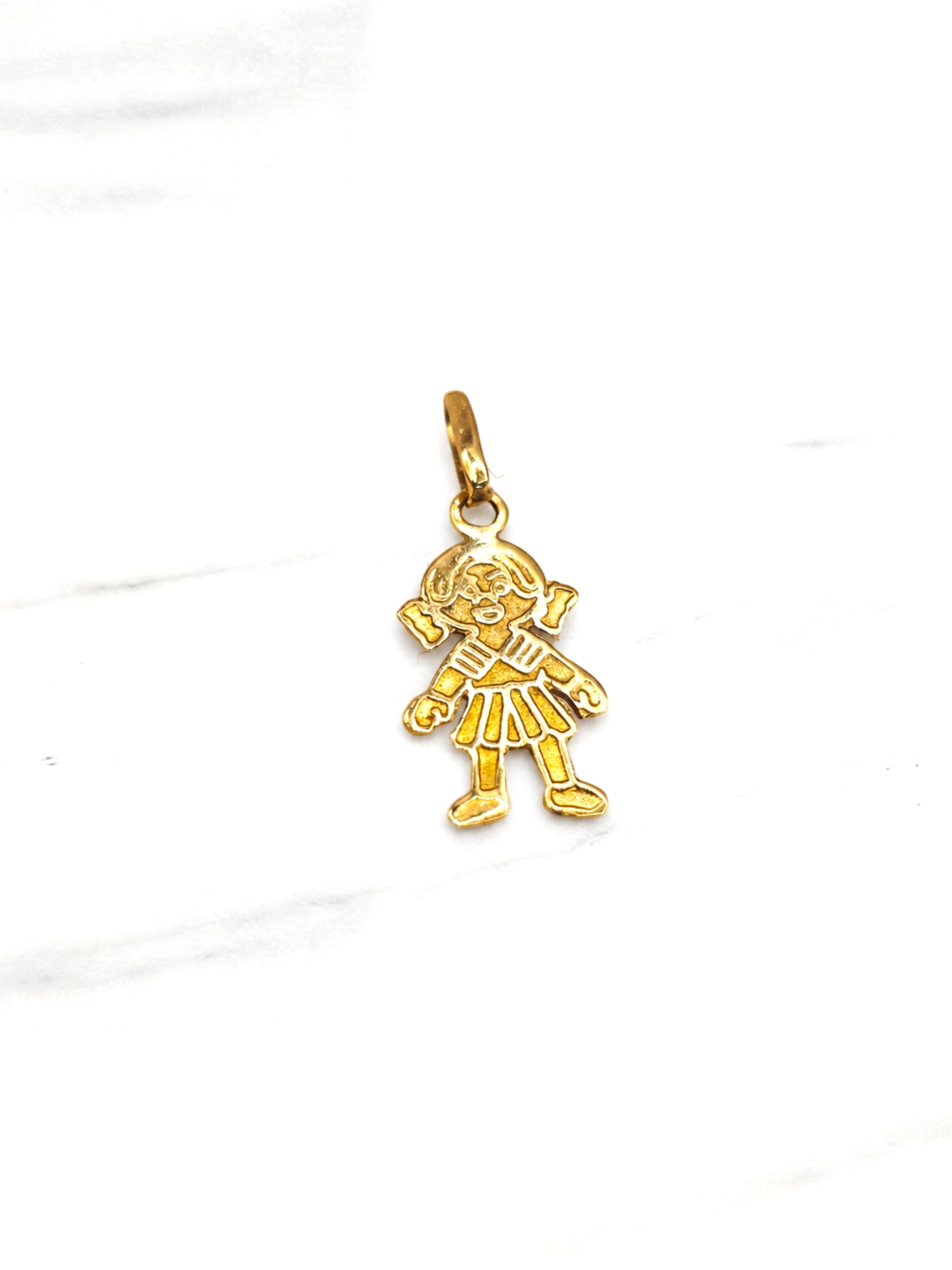 Colgante niña 2 cm Oro 18k  3