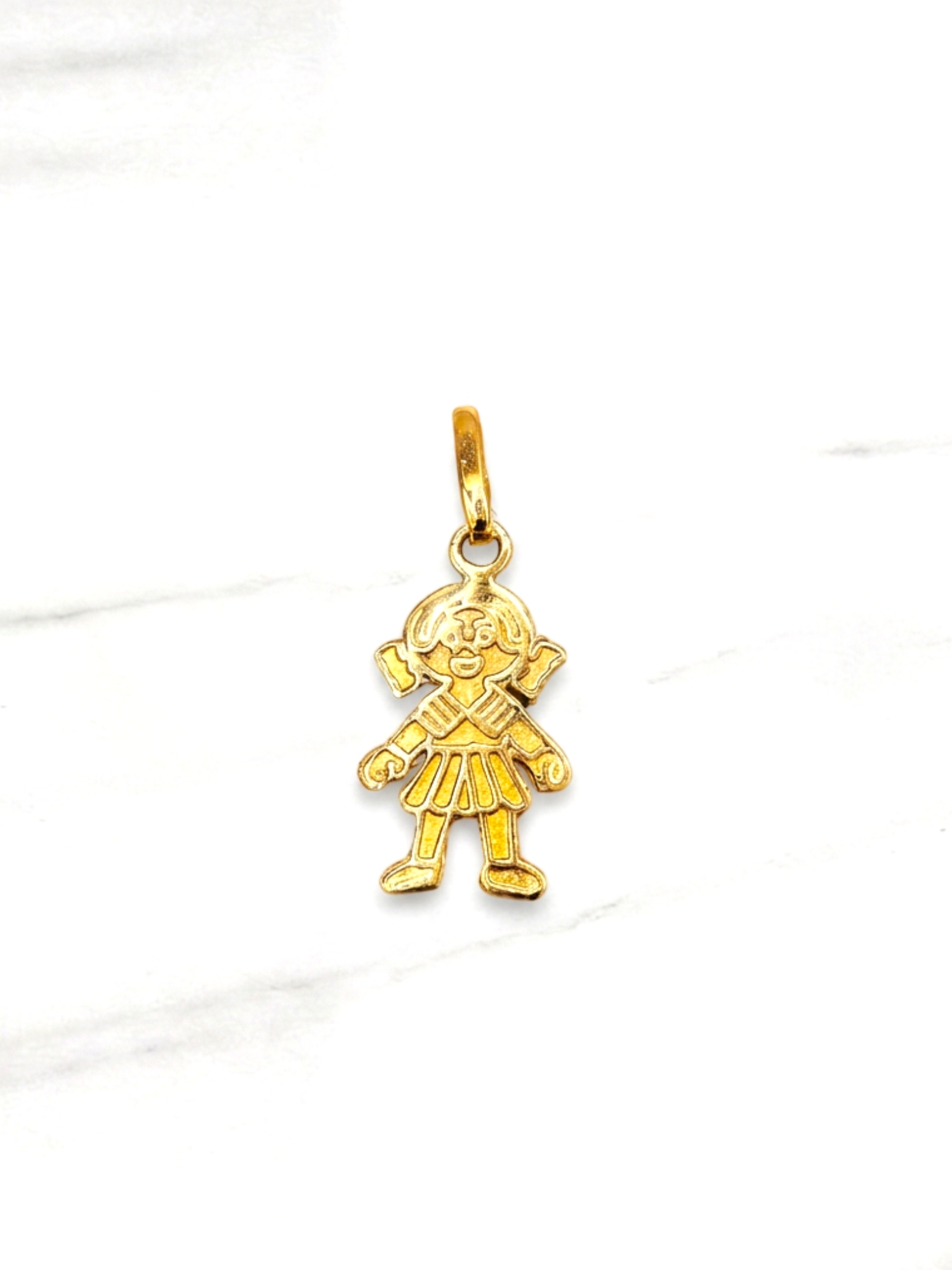 Colgante niña 2 cm Oro 18k  4