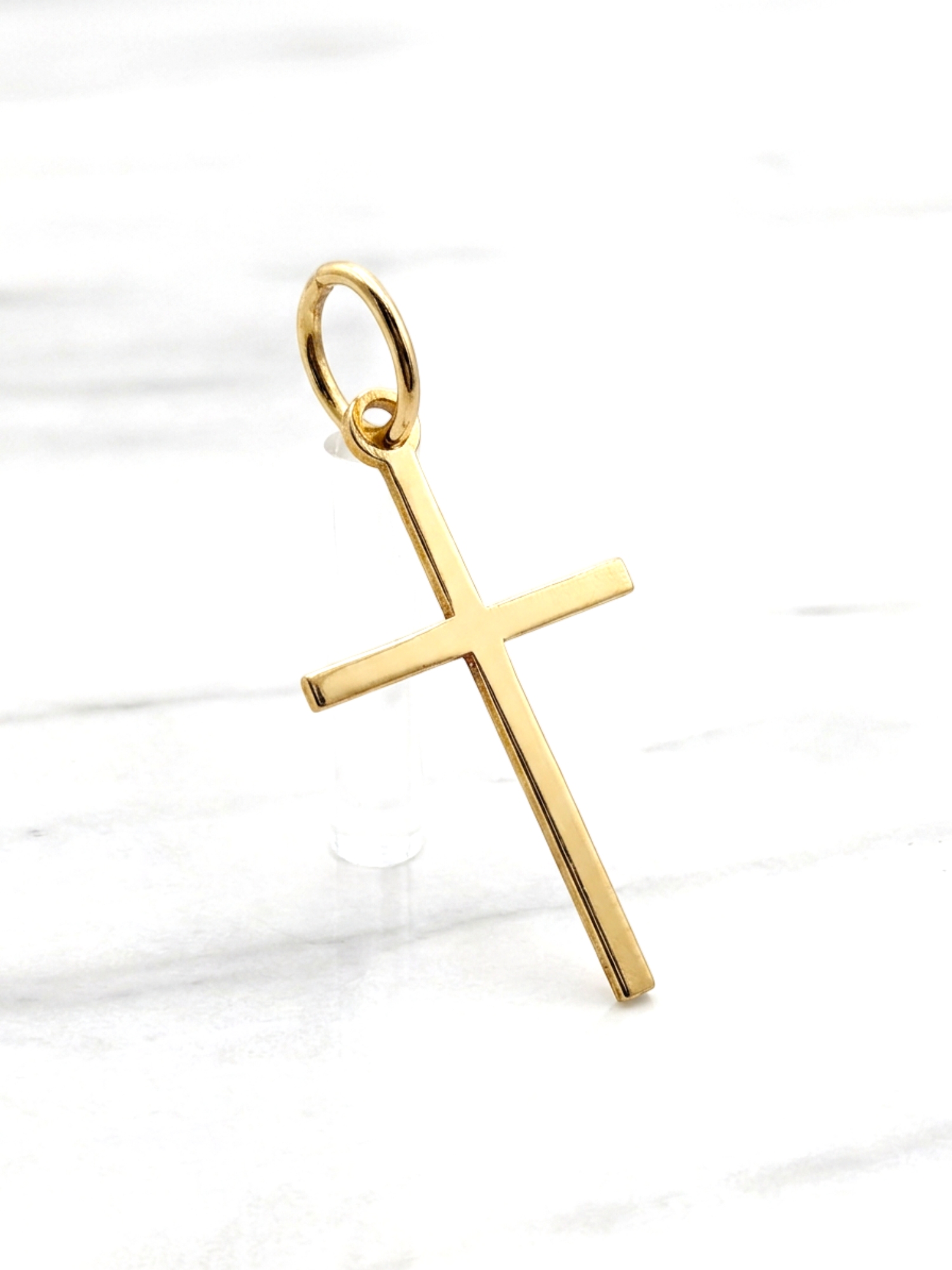 Colgante cruz palo 2.7 cm Oro 18k 2