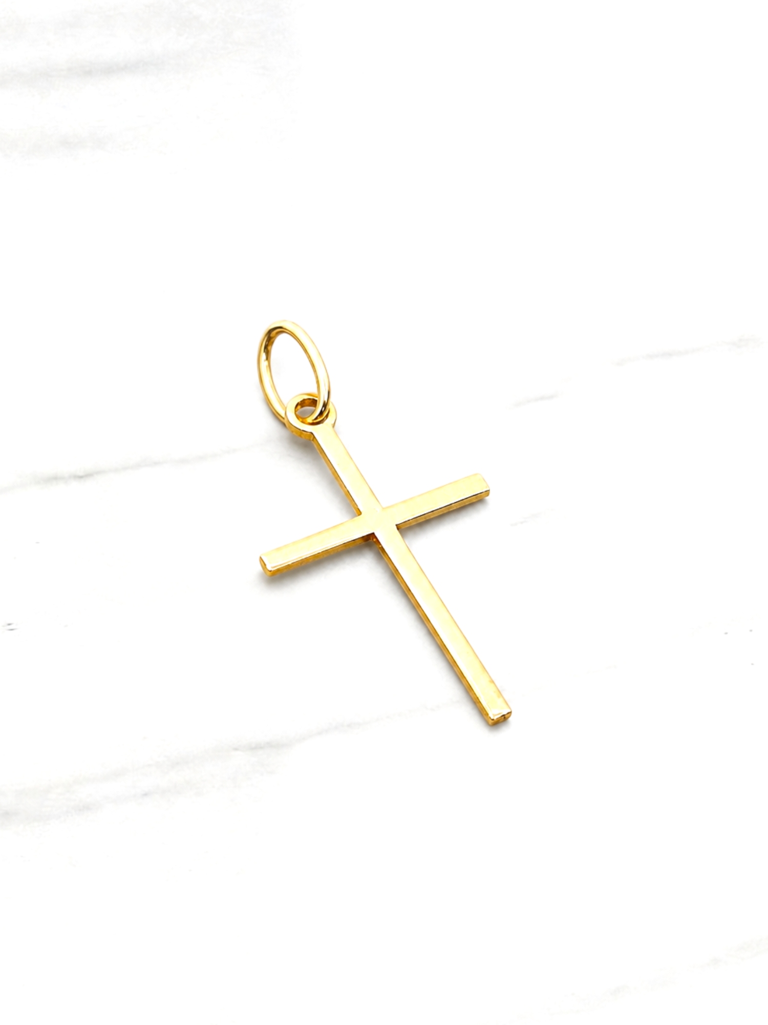 Colgante cruz palo 2.7 cm Oro 18k 3
