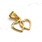 Colgante silueta doble corazón Oro 18k  - Miniatura 1