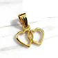 Colgante silueta doble corazón Oro 18k  - Miniatura 2