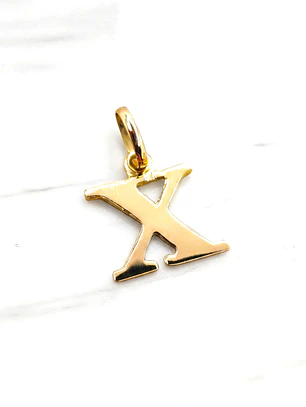 Colgante inicial 2 cm Oro 18k