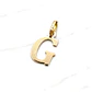 Colgante inicial 2 cm Oro 18k - Miniatura 3