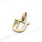 Colgante inicial 2 cm Oro 18k - Miniatura 5