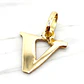 Colgante inicial 2 cm Oro 18k - Miniatura 22