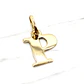 Colgante inicial 2 cm Oro 18k - Miniatura 24