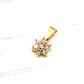 Colgante rosa circónes rosa de Francia Oro 18k - Miniatura 2