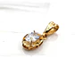 Colgante chatón ovalado circón Oro 18k - Miniatura 2