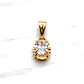 Colgante chatón ovalado circón Oro 18k - Miniatura 3