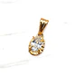 Colgante chatón ovalado circón Oro 18k - Miniatura 4