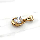 Colgante chatón ovalado circón Oro 18k - Miniatura 5