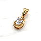 Colgante chatón ovalado circón Oro 18k - Miniatura 1