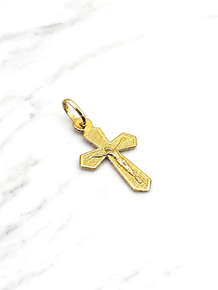 Colgante cruz cristo Oro 18k