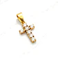 Colgante cruz circones Oro 18k  - Miniatura 1