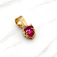 Colgante chatón corazón Rubí Oro 18k  - Miniatura 4