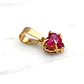 Colgante chatón corazón Rubí Oro 18k  - Miniatura 1