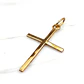 Colgante cruz palo 3.8 cm Oro 18k - Miniatura 1